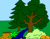 Coloring page Forest painted bystev