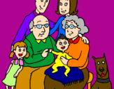 Coloring page Family  painted byvalerie