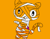 Coloring page Doodle the cat mummy painted byhjlkbn,mm,jhjhjojohjphjph