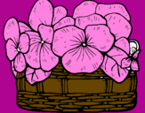 Coloring page Basket of flowers 12 painted bycasandra 