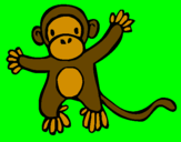 Coloring page Monkey painted byjustin