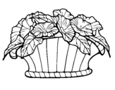 Coloring page Basket of flowers 9 painted byamali