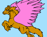 Coloring page Pegasus flying painted byisidora p