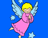 Coloring page Little angel painted byDE  ALEJANDRA
