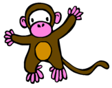 Coloring page Monkey painted bySARAY