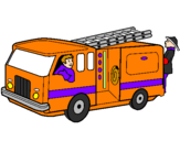 Coloring page Firefighters in the fire engine painted byhjhjlh470000jhchjzhvljzgv