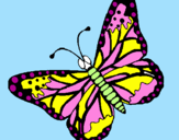 Coloring page Butterfly 4 painted byamali