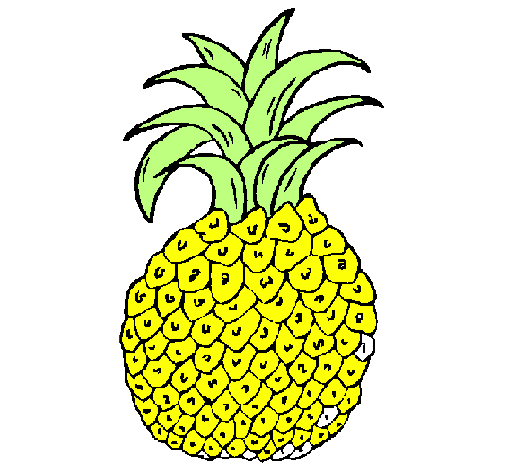 Coloring page pineapple painted byyamilet
