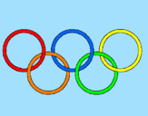 Coloring page Olympic rings painted byshoppi