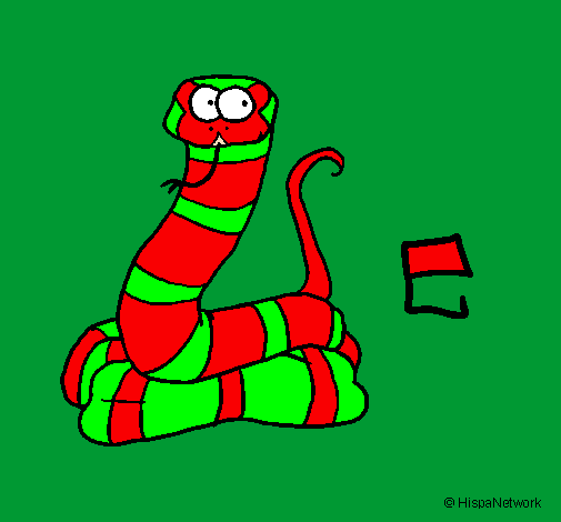 Coloring page Snake painted byasteric