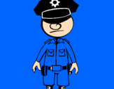 Coloring page Cop painted byPOL