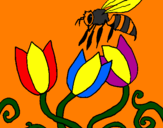 Coloring page Bee painted byJOSELIN
