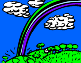 Coloring page Rainbow painted bychandana
