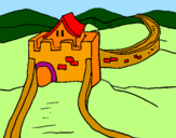 Coloring page The Great Wall of China painted byamali