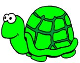 Coloring page Turtle painted byamali