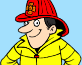Coloring page Firefighter painted by ANA  JULIA 