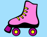 Coloring page Roller skate painted byAudrey