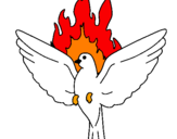 Coloring page Pentecostal Dove painted bypaola v.