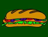 Coloring page Vegetable sandwich painted byrabanonaso