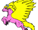 Coloring page Pegasus flying painted byElla