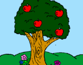Coloring page Apple tree painted byrhuwen