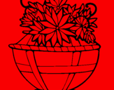 Coloring page Basket of flowers 11 painted bysadtffg