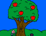 Coloring page Apple tree painted bypaola v.