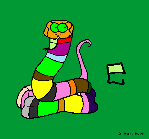 Coloring page Snake painted bynano