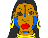 Coloring page Mayan woman II painted byLiam