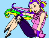 Coloring page Ninja princess painted byanja2000
