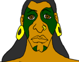 Coloring page Mayan man painted byLiam