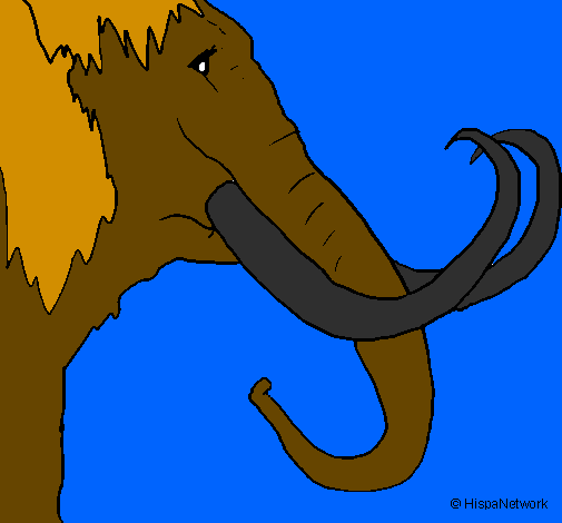 Coloring page Mammoth painted bymateus