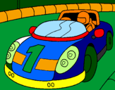 Coloring page Race car painted byrafaelaw