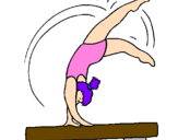 Coloring page Exercising on pommel horse painted byanja2000
