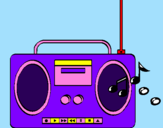 Coloring page Radio cassette 2 painted byanja2000