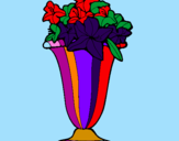Coloring page Vase of flowers painted byISHMA