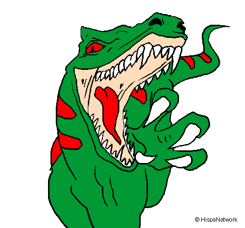 Coloring page Velociraptor II painted byLiam