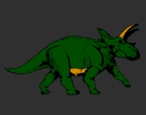 Coloring page Triceratops painted bymax