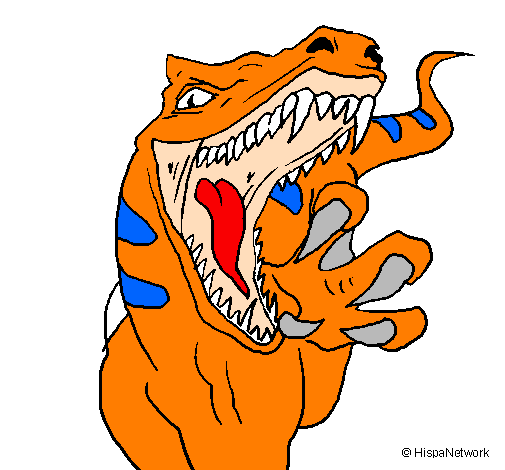 Coloring page Velociraptor II painted byAna