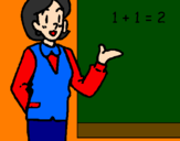 Coloring page Mathematics teacher painted bycarol.v