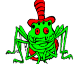 Coloring page Spider with hat painted bydario