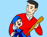 Coloring page Father and son painted byJorge21