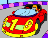 Coloring page Race car painted bynik