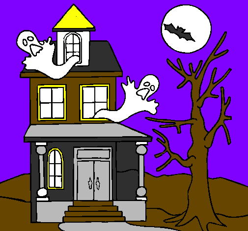 Coloring page Ghost house painted bymarc