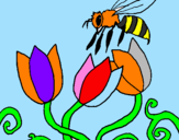 Coloring page Bee painted byfrancesca    todaro