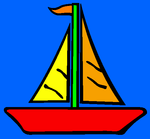 Coloring page Sailing boat painted byJULIAN ANDRES