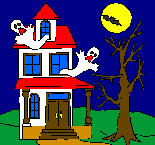 Coloring page Ghost house painted byRODOLFO