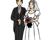 Coloring page The bride and groom III painted bydario