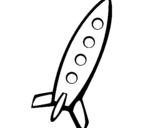 Coloring page Rocket II painted byCole