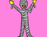 Coloring page Child mummy painted byleana